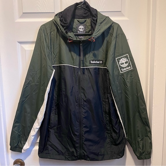 Timberland Other - Timberland KURTKA WINDBREAKER FULL ZIP JACKET SMALL MEN GREEN BLACK